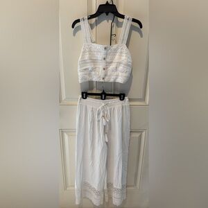 Goa Beachwear by Japna White 2 Piece Large